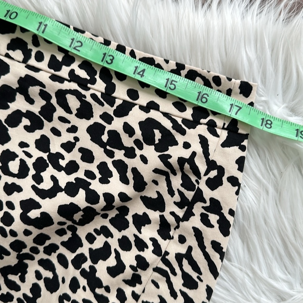 LOFT | Cheetah Print Skirt | Cream | Size 12 - Picture 8 of 11